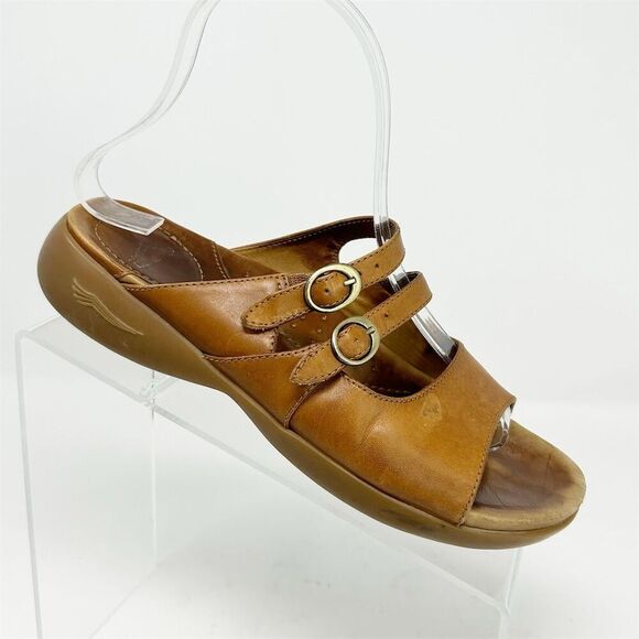 Dansko Women's Brown Leather Slide Sandals Size 37 (US 6.5-7) Casual Summer - Picture 1 of 14